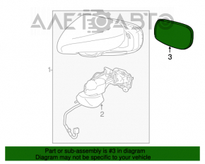 Зеркальный элемент правый Lexus ES350 07-09