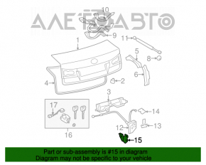 Fixator cu cârlig pentru capacul portbagajului Lexus ES350 07-12