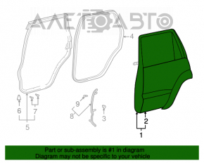 Ușa goală din spate dreapta pentru Lexus GX470 03-09.