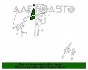 Geam triunghiular ușă spate dreapta Lexus GX470 03-09