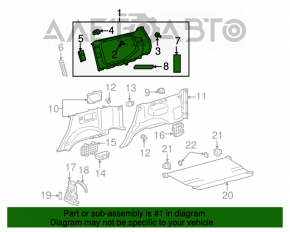 Обшивка арки верхняя правая Lexus GX470 03-09