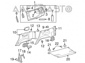 Обшивка арки верхняя левая Lexus GX470 03-09