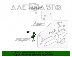 Butonul portbagajului fără cheie pentru Mazda CX-5 13-16