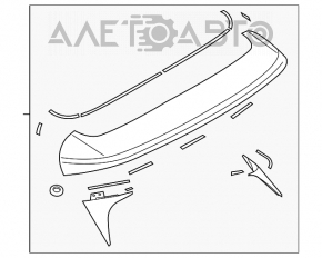 Спойлер двери багажника Mazda CX-5 13-16