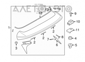 Спойлер двери багажника Mazda CX-5 13-16