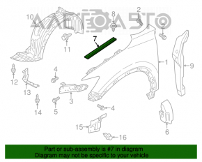 Garnitură capotă-aripă stânga Mazda CX-5 13-16