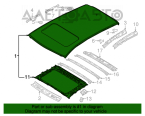 Acoperiș metalic pentru Mazda CX-5 13-16 cu trapă