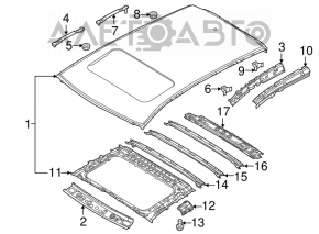 Acoperiș metalic pentru Mazda CX-5 13-16 cu trapă