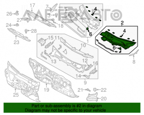 Grila stergatoarelor din plastic stanga Mazda CX-5 13-16