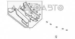 Grila stergatoarelor din plastic dreapta Mazda CX-5 13-16