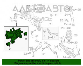 Bucșă spate dreapta Mazda CX-5 13-16 FWD ruptă