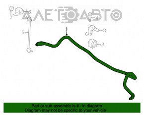 Stabilizator frontal Mazda 3 14-18 BM 23mm