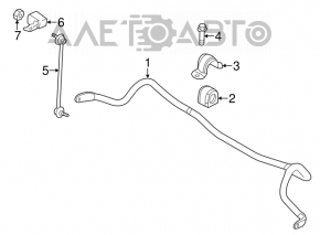 Bară stabilizatoare față dreapta Mazda 3 14-18 BM, nouă, originală OEM