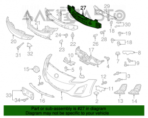 Amplificatorul de bara fata Mazda3 MPS 09-13