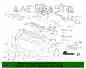 Grila de bara fata stanga Cadillac CTS 14-