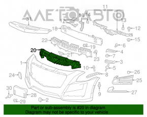 Absorbantul de bara fata Cadillac CTS 14-18, spuma de polistiren