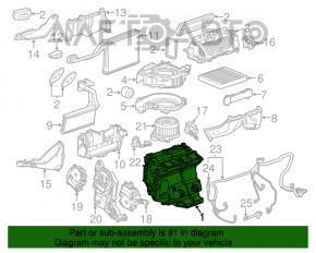 Печка в сборе Chevrolet Camaro 16-