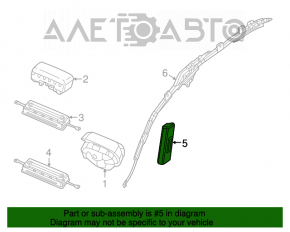 Airbagul pentru scaunul din stânga al Chrysler 200 15-17.