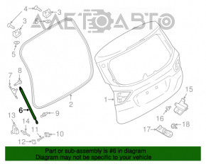 Amortizor portbagaj dreapta Ford C-max MK2 13-18