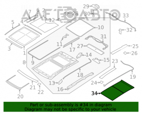 Perdeaua portbagajului Ford Edge 15-