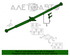 Arborele cardanic al mașinii Ford Edge 15-16 2.0T AWD ruginit