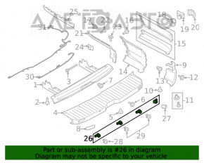 Senzor de parcare spate Ford Escape MK3 13- fără inel