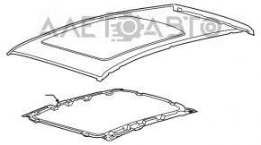 Acoperiș metalic pentru Ford Escape MK3 13-19 cu panoramă neagră pe caroserie, bare