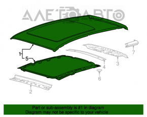 Acoperiș metalic pentru Ford Escape MK3 13-19 cu panoramă, tăiat.