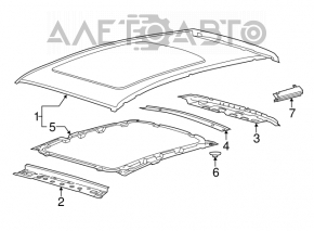 Acoperiș metalic pentru Ford Escape MK3 13-19 cu panoramă pe caroserie, lovituri.