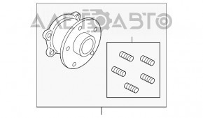 Ступица задняя левая Ford Escape MK3 13-19 AWD ржавая