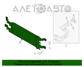 Radiator de răcire a transmisiei automate Lincoln MKZ 13-20 hibrid nou OEM original