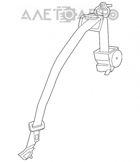 Centura de siguranță spate stânga pentru Ford Mustang mk6 15- cabriolet.