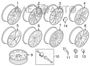 Roată de 19 inch pentru Ford Mustang mk6 15- tip 1