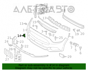 Capacul carligului de tractare pentru bara fata a Ford Mustang mk6 15-17