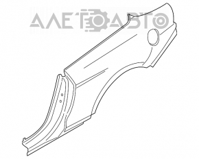 Aripa spate dreapta a un sfert Ford Mustang mk6 15- cabriolet.