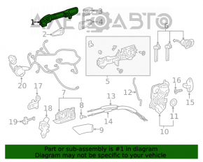 Mânerul ușii exterioare din față stânga Toyota Camry v70 18- keyless