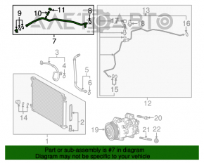 Трубка кондиционера компрессор-печка вторая Toyota Camry v70 18- 2.5 2 части