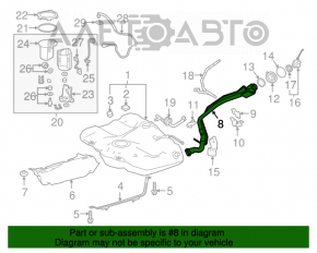 Gâtul de umplere a rezervorului de combustibil Toyota Camry v70 18-