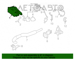 Canistra cu absorbant de carbon Toyota Camry v70 18- complet asamblată