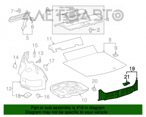 Capac portbagaj Toyota Camry v70 18- negru, zgarieturi