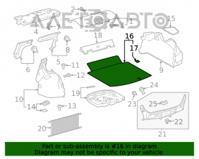 Capacul portbagajului Toyota Camry v70 18- negru, pentru curățare chimică.