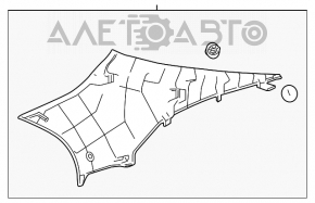 Capac spate stânga Toyota Camry v70 18- bej.