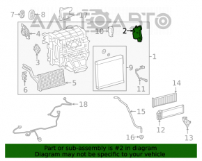 Actuator motor pentru acționarea încălzitorului și a aerului condiționat, dreapta, pentru Toyota Rav4 19-