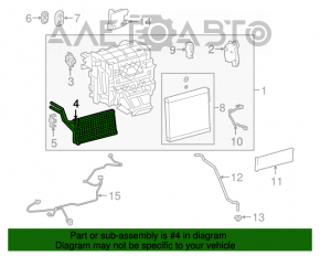 Radiatorul încălzitorului pentru încălzirea Toyota Venza 21-