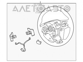 Руль голый Toyota Camry v70 18- LE, резина черн