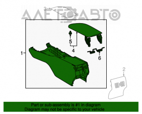 Consola centrală cu cotier pentru Toyota Camry v70 18- negru, zgârieturi, plastic decolorat