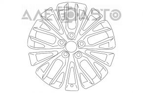 Комплект дисков R18 4шт Toyota Camry v70 18-20 черно-серый