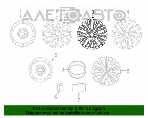 Комплект дисков R18 4шт Toyota Camry v70 18-20 черно-серый