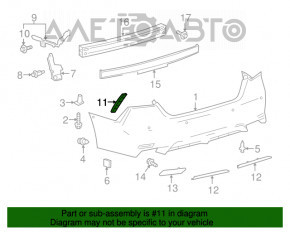 Жабра заднего бампера левая Toyota Camry v70 18-24 SE