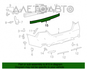 Absorbantul de impact al bara spate pentru Toyota Camry V70 18- SE